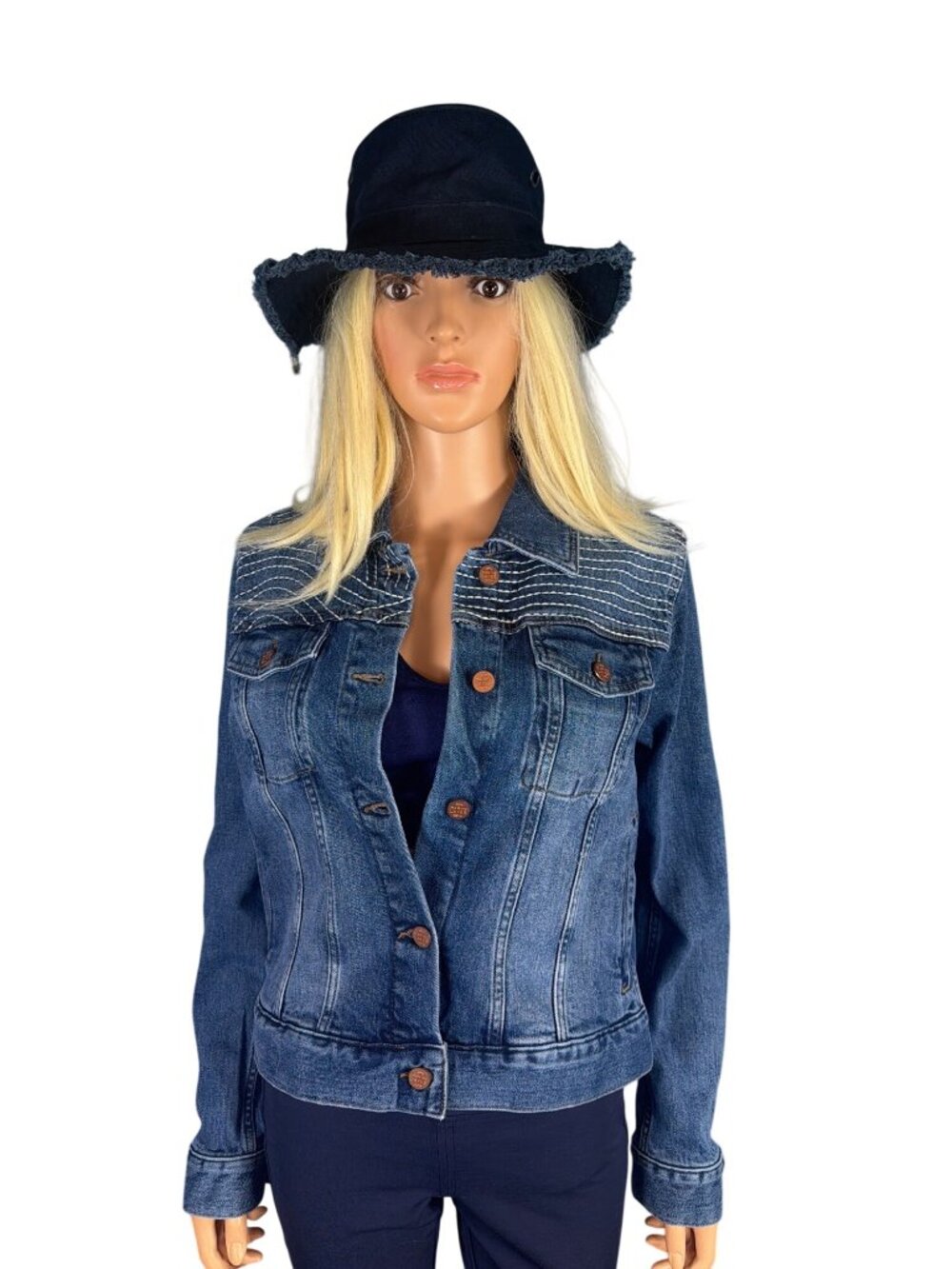 Tilley T3 Vintage Fringe Wanderer Hat MSRP$110 Navy Blue Small